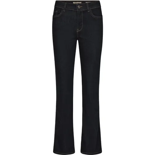 Deluxe Flare Jeans Dark , female, Sizes: W24, W33, W27, W26 - MOS MOSH - Modalova