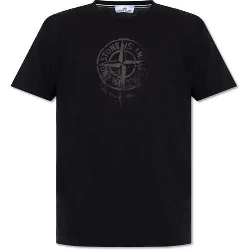 T-Shirt mit Logo-Druck Stone Island - Stone Island - Modalova