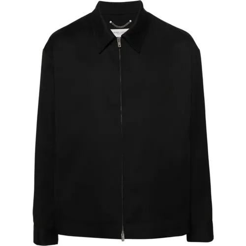 Wool Jacket with Zip Closure , male, Sizes: L - Golden Goose - Modalova