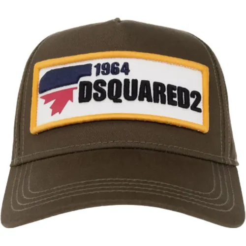 Grüner Militärstil Hut mit Logo - Dsquared2 - Modalova
