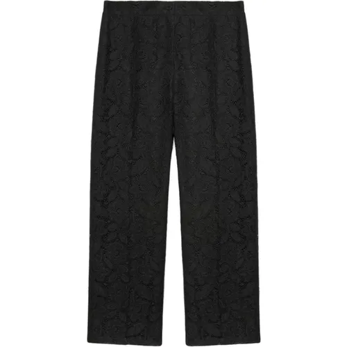 Makramee Cropped Hose , Damen, Größe: M - Elena Mirò - Modalova