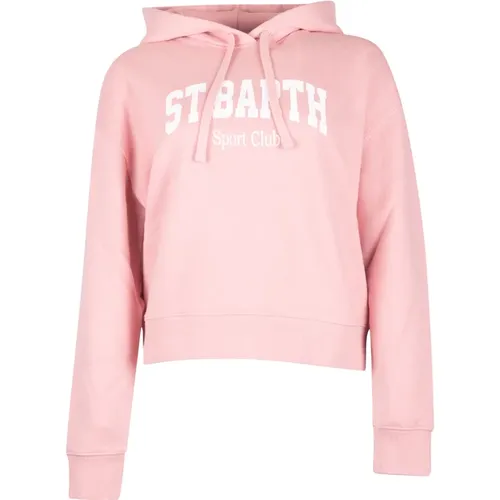 Rosa Hoodie mit St. Barth Logo , Damen, Größe: M - MC2 Saint Barth - Modalova