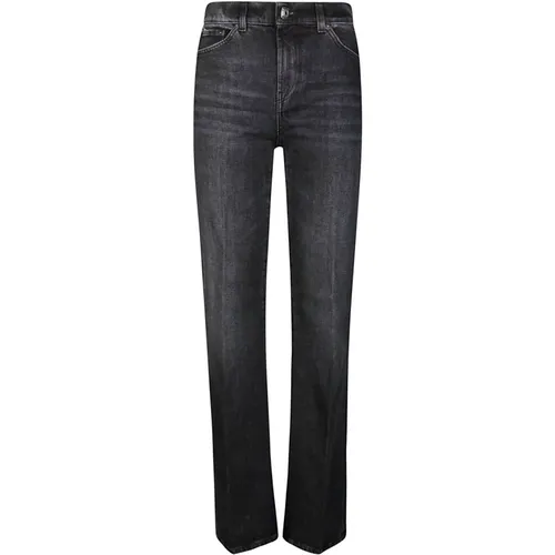 Denim Palazzo Juwel Knopf Hose , Damen, Größe: W28 - Dondup - Modalova