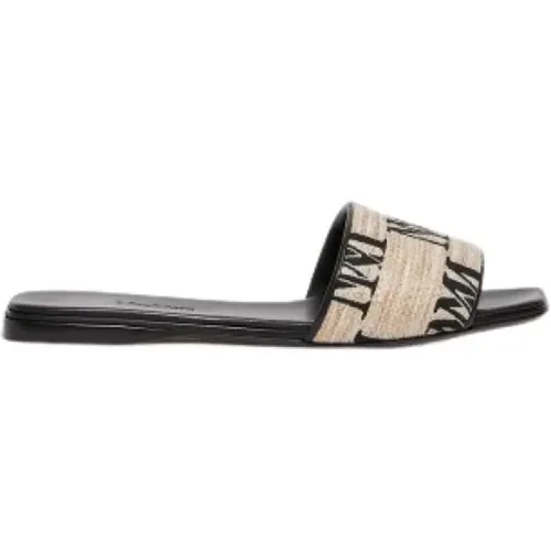 Jacquard raffia-effect fabric sandals , female, Sizes: 5 UK - Max Mara - Modalova