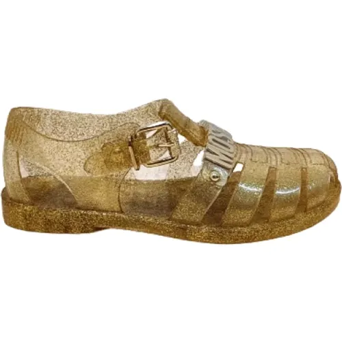 Golden Sandals , female, Sizes: 5 UK, 3 UK - Moschino - Modalova