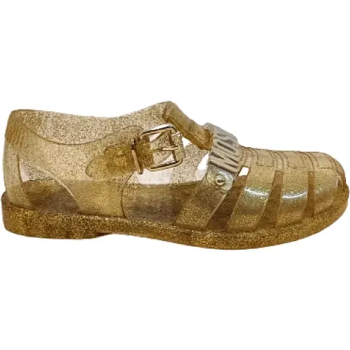 Golden Sandals , female, Sizes: 7 UK, 4 UK, 5 UK, 3 UK, 8 UK - Moschino - Modalova