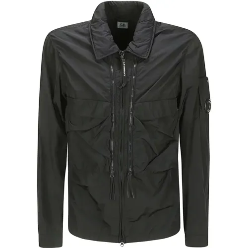 Chrome-R Hooded Overshirt Jacket , male, Sizes: M - C.P. Company - Modalova