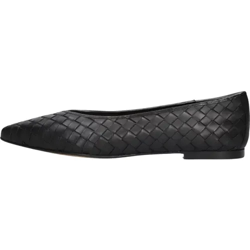 Schwarze Gewebte Ballerinas , Damen, Größe: 38 EU - Toral - Modalova