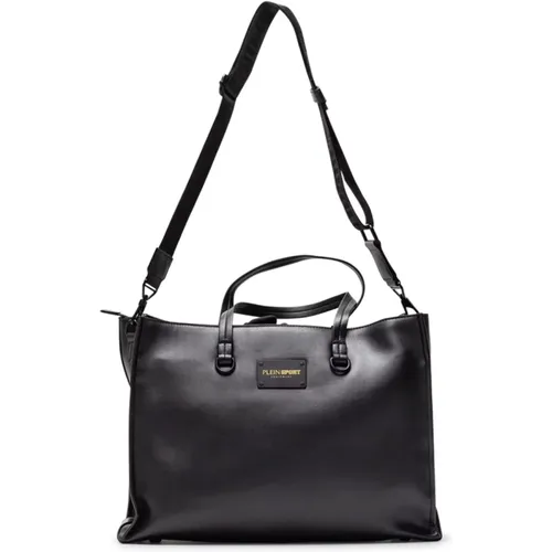 Schwarze Kunstleder Cross Bag - Plein Sport - Modalova