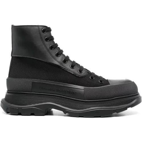 Lace-Up Rubber Sole Boots , male, Sizes: 7 UK, 8 UK, 5 UK - alexander mcqueen - Modalova