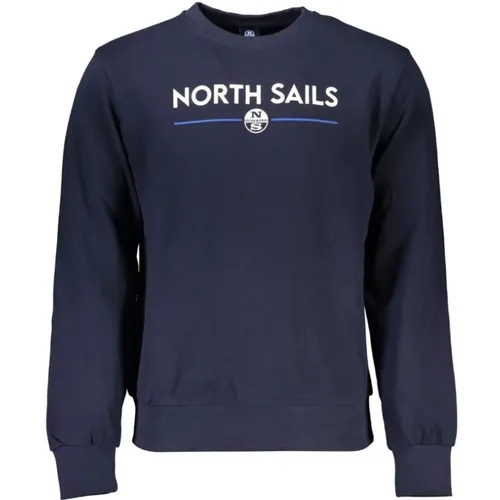 Brushed Sweatshirt with Logo Print , male, Sizes: XL, 2XL, S - North Sails - Modalova