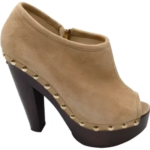 Suede Peep Toe Ankle Boots , female, Sizes: 6 UK - Jimmy Choo Pre-owned - Modalova