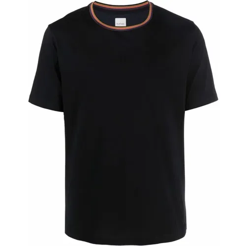 Schwarzes Streifen-Trim T-Shirt - Paul Smith - Modalova