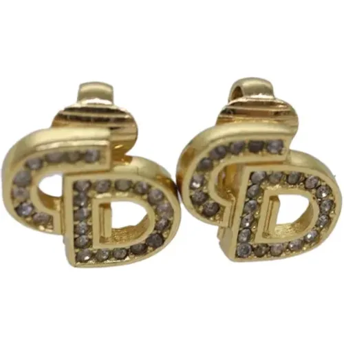 Pre-owned Metal earrings , female, Sizes: ONE SIZE - Dior Vintage - Modalova