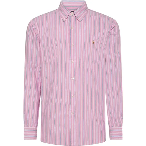 Pink Long Sleeve Sport Shirt , male, Sizes: S, L, XL, M - Polo Ralph Lauren - Modalova