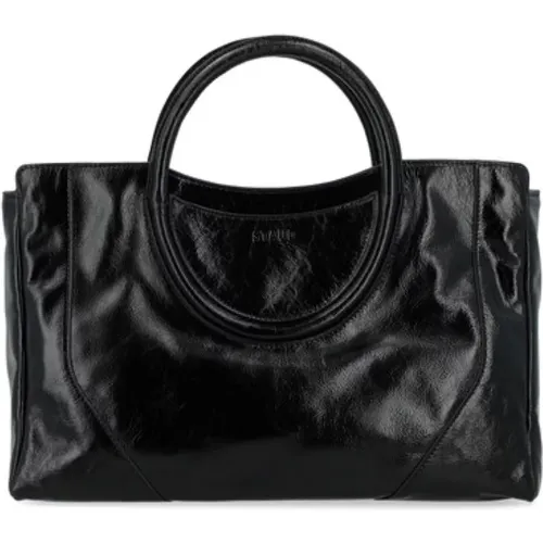 Klassische Schwarze Satchel Tasche - STAUD - Modalova