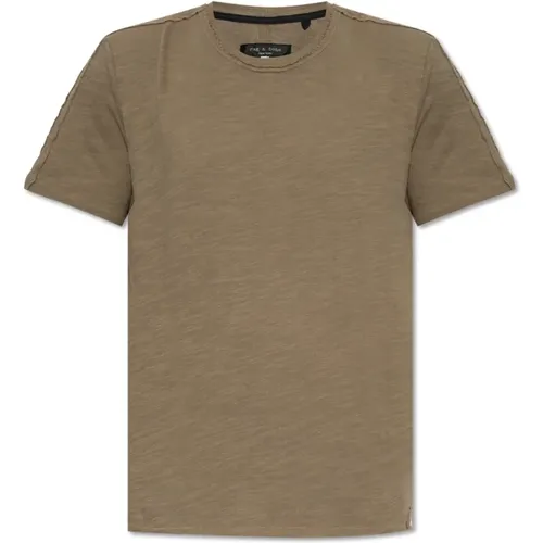 T-shirt Flamę , Herren, Größe: L - Rag & Bone - Modalova