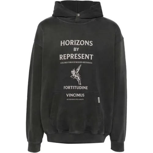 Klassischer Grauer Kapuzenpullover , Herren, Größe: XL - REPRESENT - Modalova