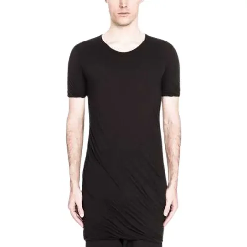 Schwarzes Double Tee Herren T-Shirt , Herren, Größe: S - Rick Owens - Modalova