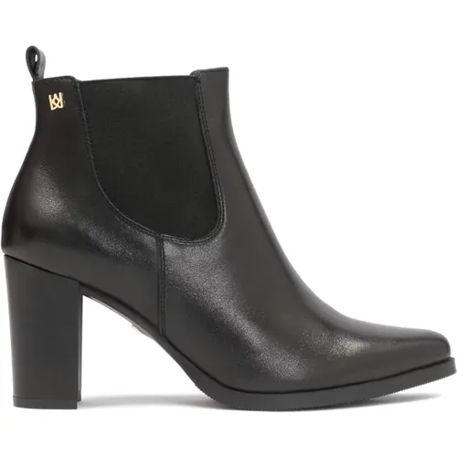 Schwarze minimalistische Stiefeletten mit elastischen Einsätzen , Damen, Größe: 39 EU - Kazar - Modalova