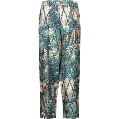 Blaue Blumen Seidenhose - Pierre-Louis Mascia - Modalova