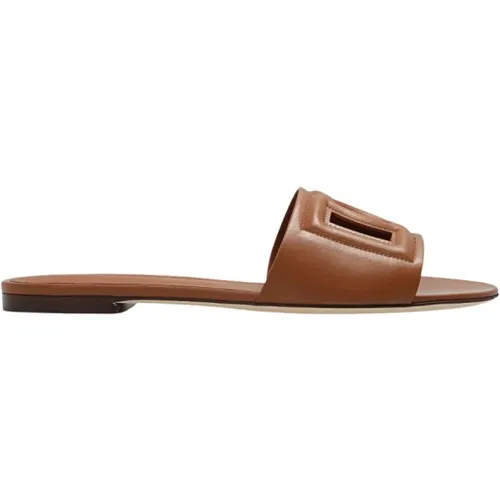 Bianca leather mules , Damen, Größe: 36 1/2 EU - Dolce & Gabbana - Modalova