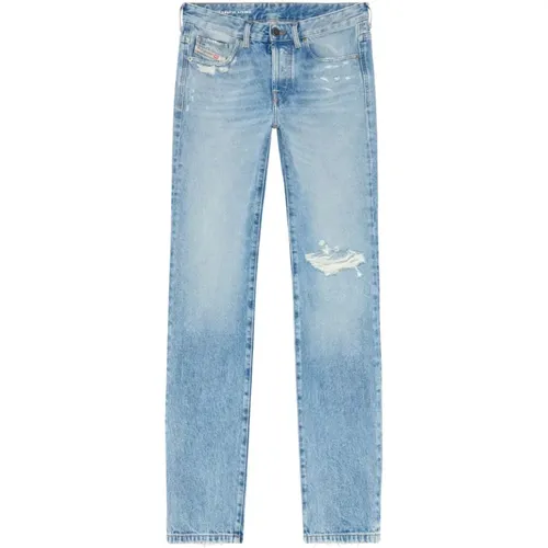 Hellblaue Ripped Denim Jeans , Damen, Größe: W25 - Diesel - Modalova