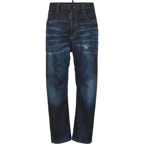 Marineblaue Denim Jeans Klassisches Design , Herren, Größe: XL - Dsquared2 - Modalova