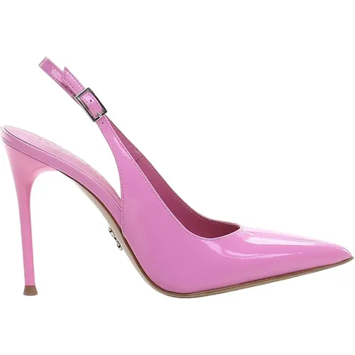 Eleganter Leder High Heel Sandale , Damen, Größe: 40 EU - Sergio Levantesi - Modalova