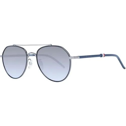 Blaue Gradient Aviator Sonnenbrille Herren Silber , Herren, Größe: ONE Size - Tommy Hilfiger - Modalova