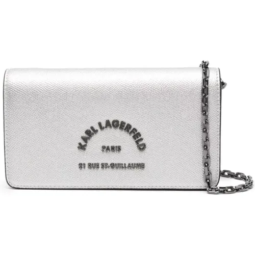 Silver Metal Logo XS Bag , female, Sizes: ONE SIZE - Karl Lagerfeld - Modalova
