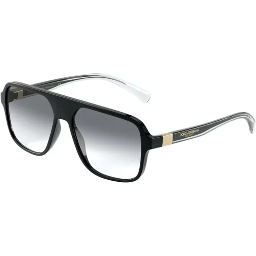 Grey Shaded Sunglasses , male, Sizes: 57 MM - Dolce & Gabbana - Modalova