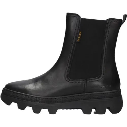 Schwarze Leder Chelsea Boots Noxer , Damen, Größe: 37 EU - G-Star - Modalova