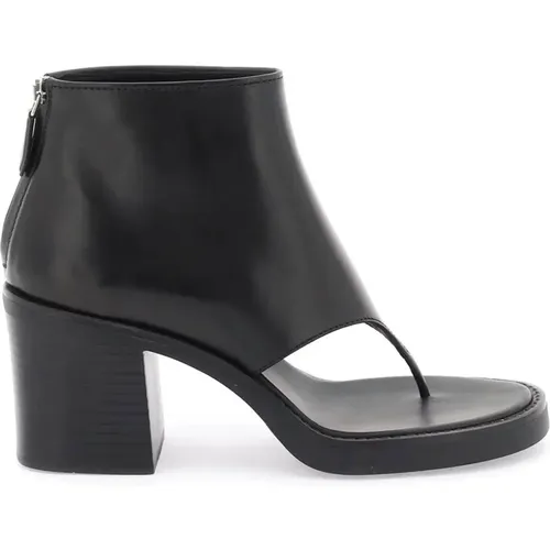 Leather Flip Flop Boots , female, Sizes: 5 UK, 6 UK - Miu Miu - Modalova