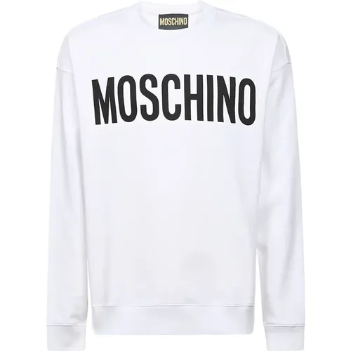 Weißer Logo-Print Sweatshirt , Herren, Größe: L - Moschino - Modalova