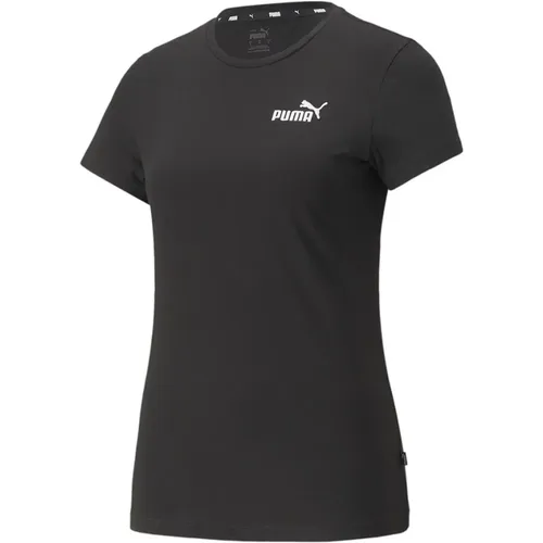 Schwarzes Damen Small Logo T-Shirt , Damen, Größe: M - Puma - Modalova