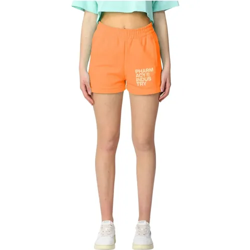 Cotton Shorts with Logo , female, Sizes: S - Pharmacy Industry - Modalova