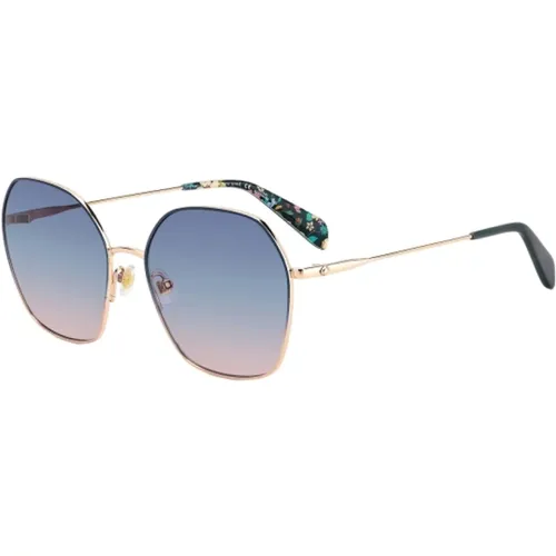 Blaue Metallsonnenbrille für Frauen - Kate Spade - Modalova