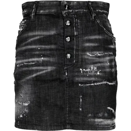 Denim Skirt , female, Sizes: XS - Dsquared2 - Modalova