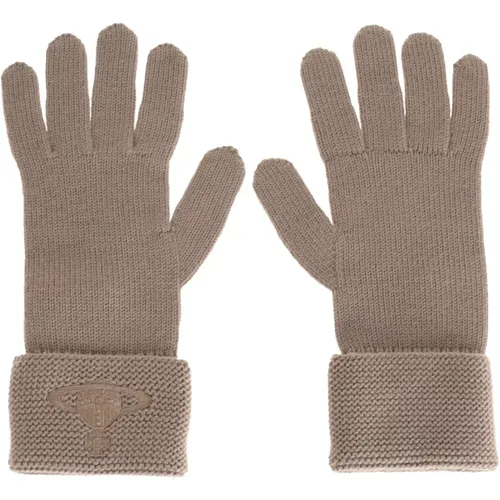 Knitted Gloves with Signature Orb Logo , unisex, Sizes: S/M, L/XL - Vivienne Westwood - Modalova