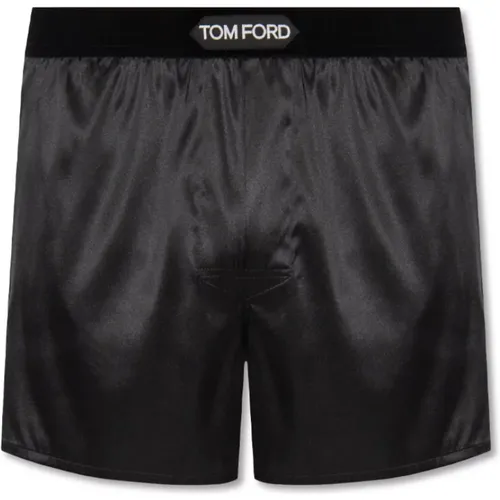 Silk boxers with logo , male, Sizes: XS, XL, L, M, S - Tom Ford - Modalova