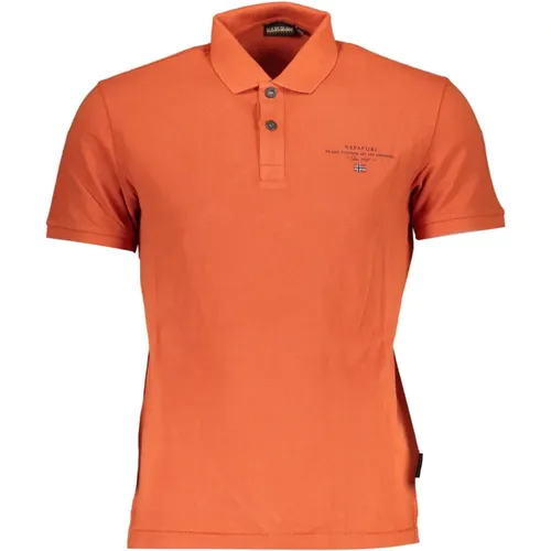 Kurzarm-Poloshirt Orange Napapijri - Napapijri - Modalova