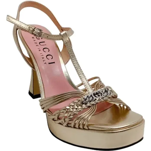 Pre-owned Leder sandals - Gucci Vintage - Modalova