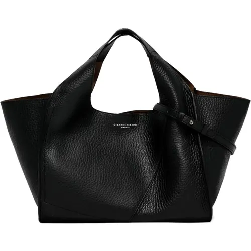 Leather Crossbody Shopping Bag , female, Sizes: ONE SIZE - Gianni Chiarini - Modalova