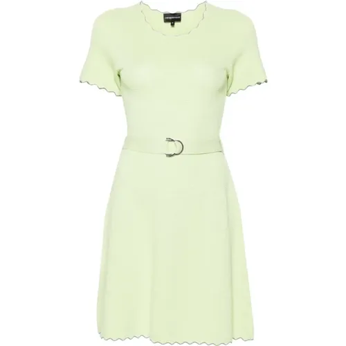 D-Knit A-Line Dress , female, Sizes: 2XS, XS - Emporio Armani - Modalova