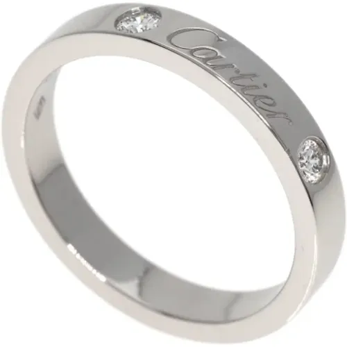 Pre-owned Platinum rings , female, Sizes: ONE SIZE - Cartier Vintage - Modalova