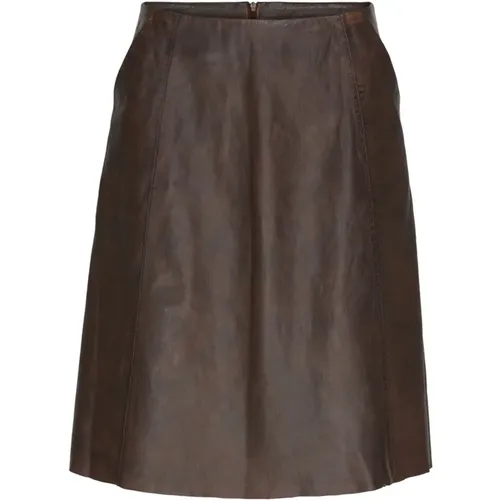 A-Shaped Leather Skirt 100069 Antique , female, Sizes: XL - Btfcph - Modalova
