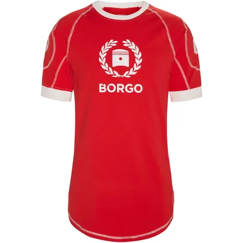 Siracusa Diablo Rosso T-Shirt , Herren, Größe: L - Borgo - Modalova