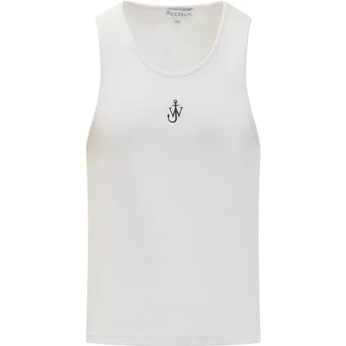 Anchor Embroidered Sleeveless Tops , male, Sizes: L, M - JW Anderson - Modalova
