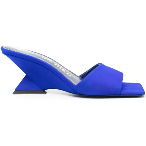 Cheope Cobalt Mule Sandals , female, Sizes: 3 UK, 4 UK, 5 UK - The Attico - Modalova